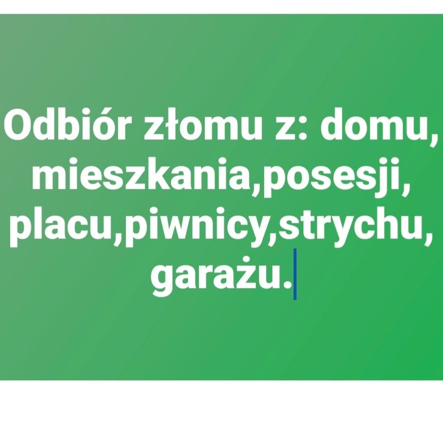 Odbiór złomu - bezpłatny wywóz