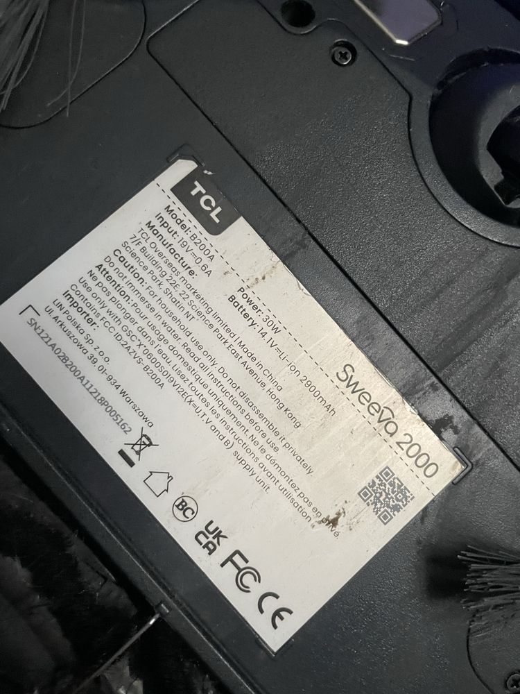 Odkurzacz robot sprzątający z stacją ładującą TCL