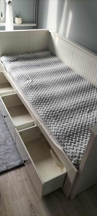 IKEA HEMNES Łóżko rozkładane z 3 szufladami