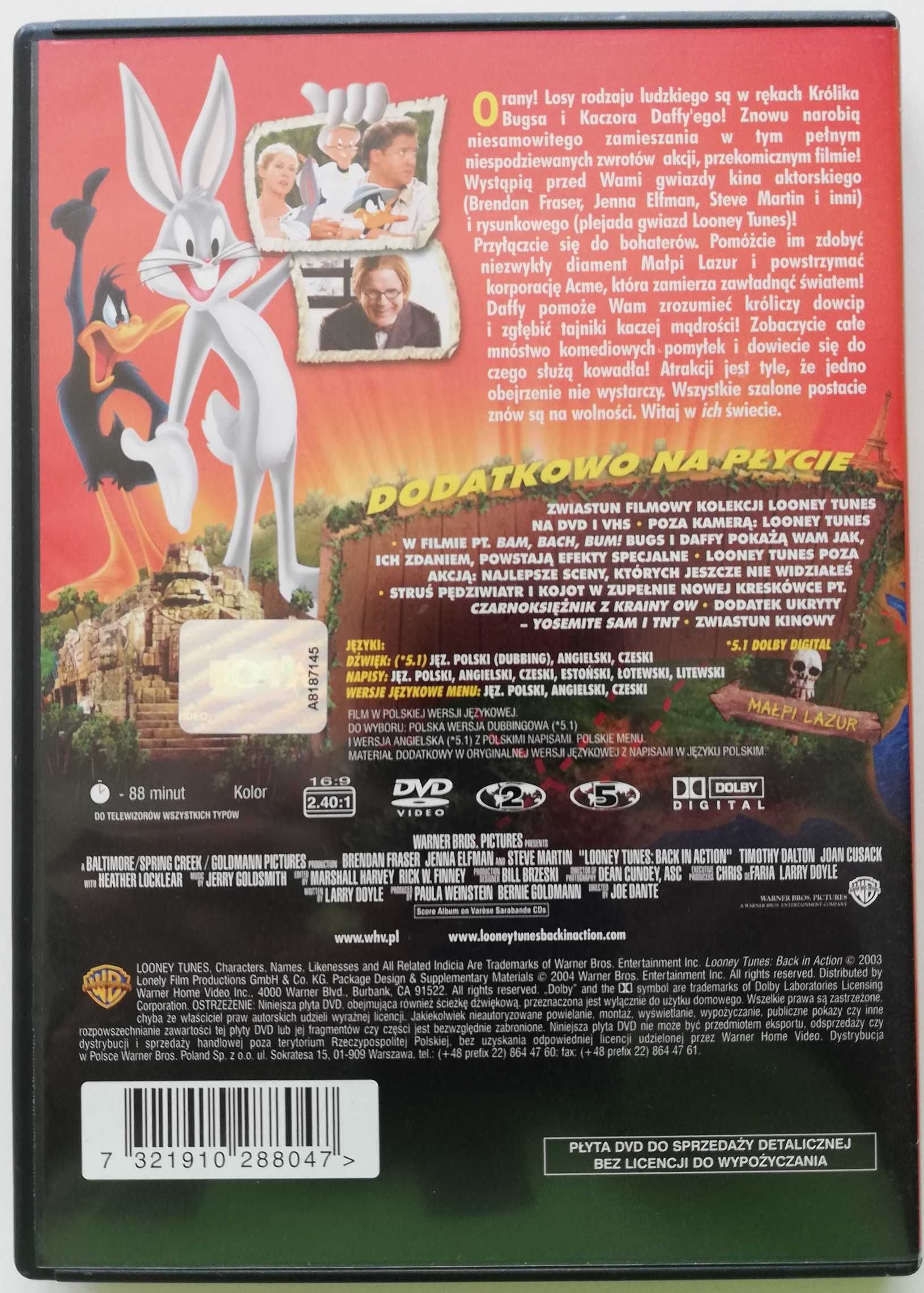 Looney Tunes znowu w akcji  DVD  Brendan Fraser