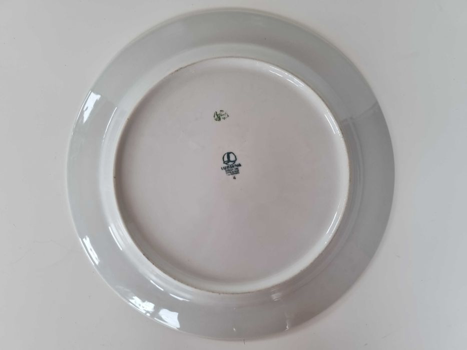 Lubiana talerz obiadowy w pomarańczowe kwiaty