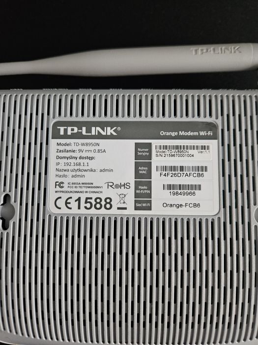 Router TpLink TD-W8950N ADSL