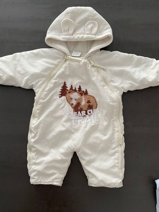 Kombinezon dla dziecka dziewczynki chłopczyka biały 56/62 0-3 msc