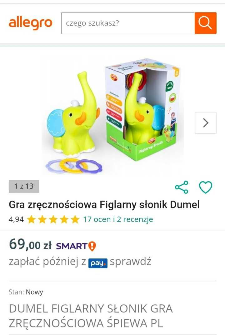 figlarny słonik super zabawka