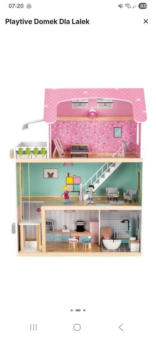 Domek dla lalek Lidl playtive plus akcesoria