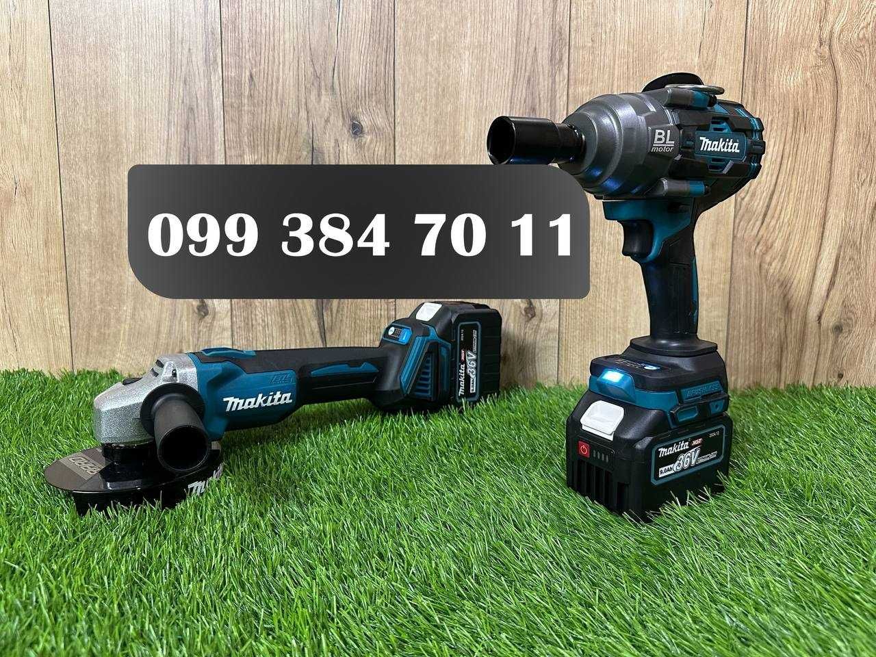 Гайковерт DTW1002BL і кутова шліфмашина DGA504BL Makita 2/1 1000Nm 36V