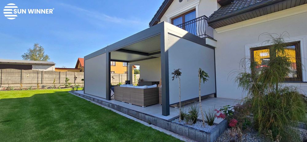 Pergola tarasowa lamelowa