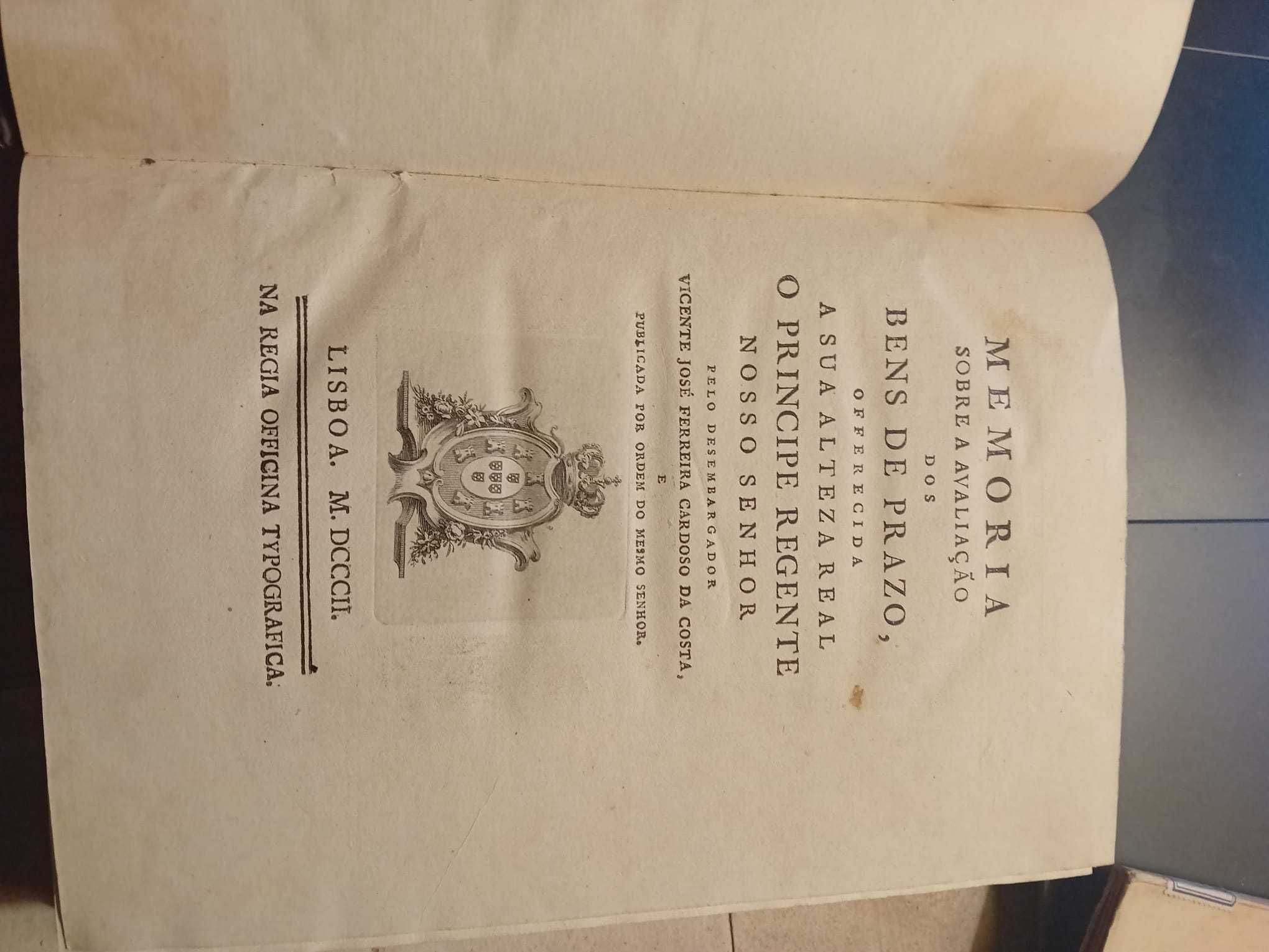 Memória Sobre Avaliação dos Bens Prazo 1802