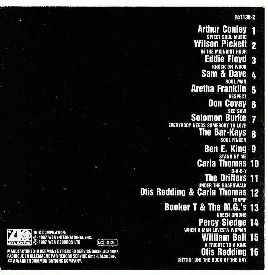 Atlantic Soul Classics - 16 Hit Tracks - MINT - made in Germany
