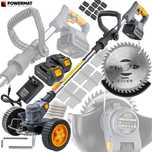 POWERMAT Podkaszarka Akumulatorowa Kosa Wykaszarka 2x 21v 4ah Zestaw