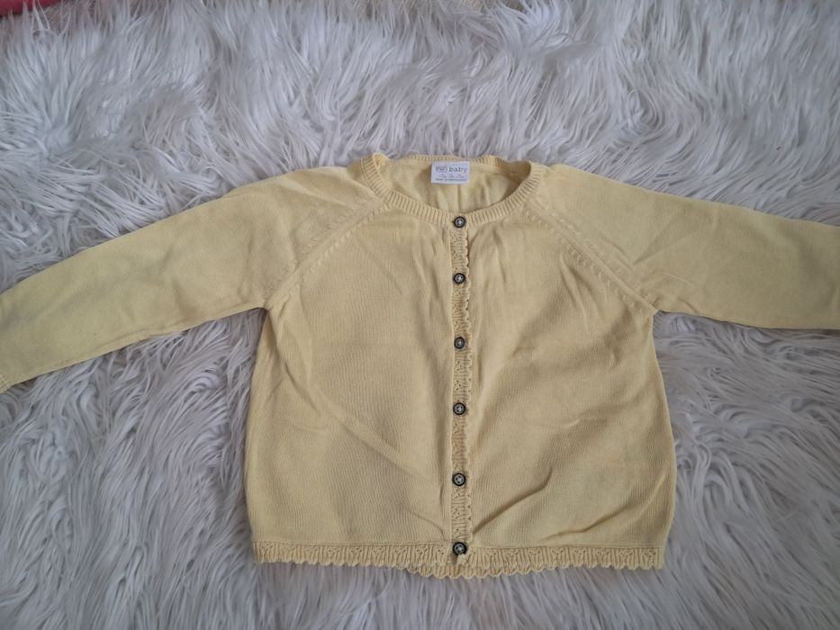 Bawełniany żółty sweterek