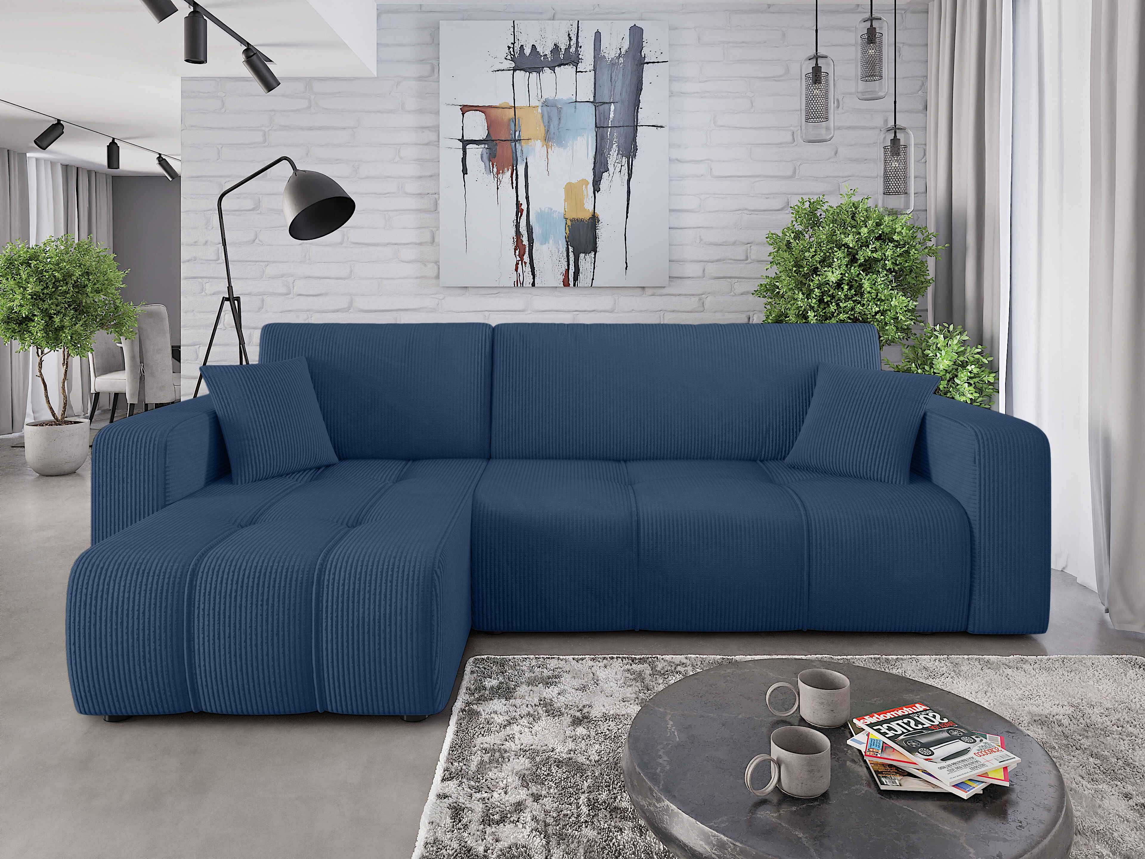 naroznik sofa ALICE L funkcja spania pojemnik Poso 38 sprezyna falista