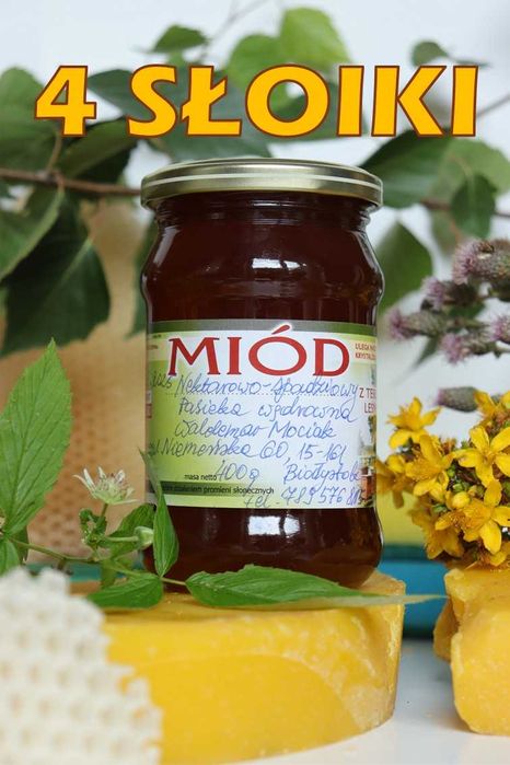 Miód z terenów leśnych nektarowo-spadziowy 4 x 400 g