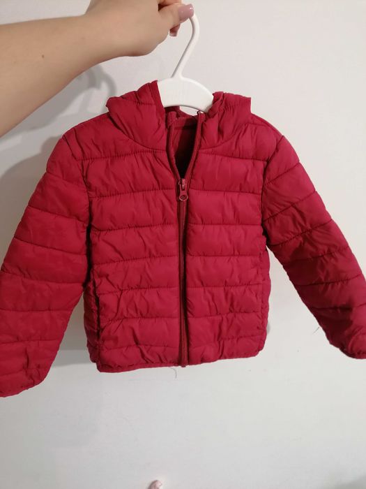 St. Bernard Dunnes Stores czerwona puchowa kurtka kaptur 98cm 2-3lata