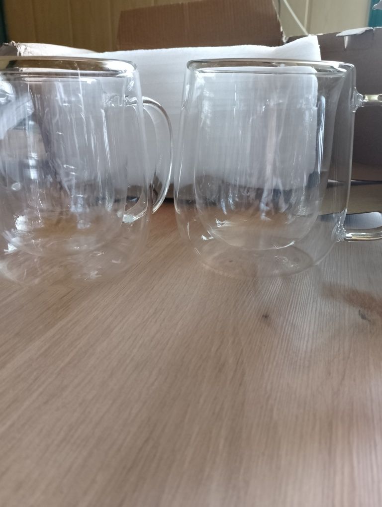 Szklanki termiczne podwójna ścianka nowe