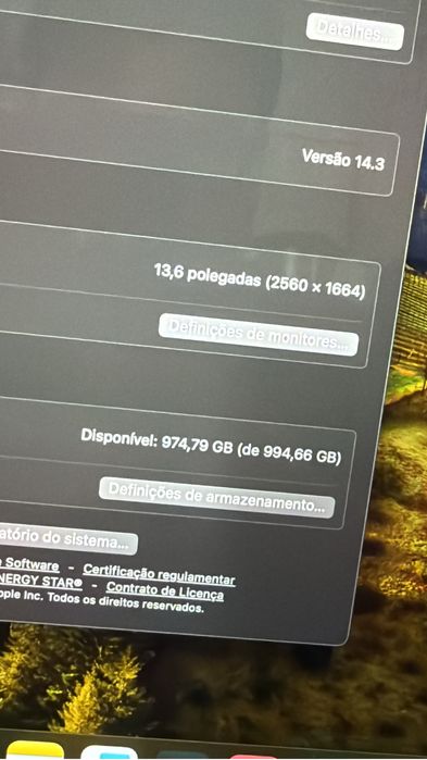 Macbook air 16gb 1tb m3 novo