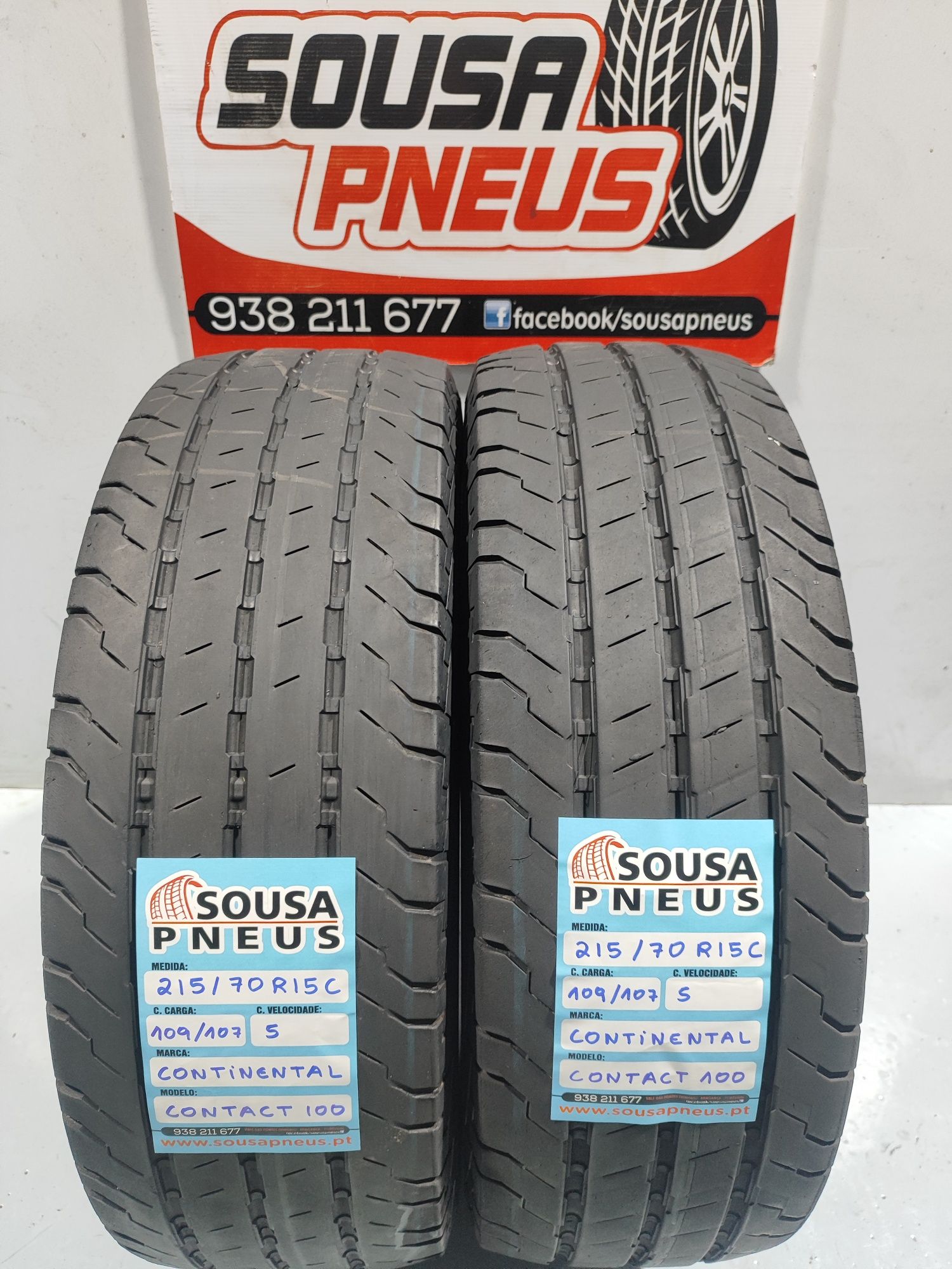 2 pneus semi novos 215-70R15 C - Continental - Oferta dos Portes