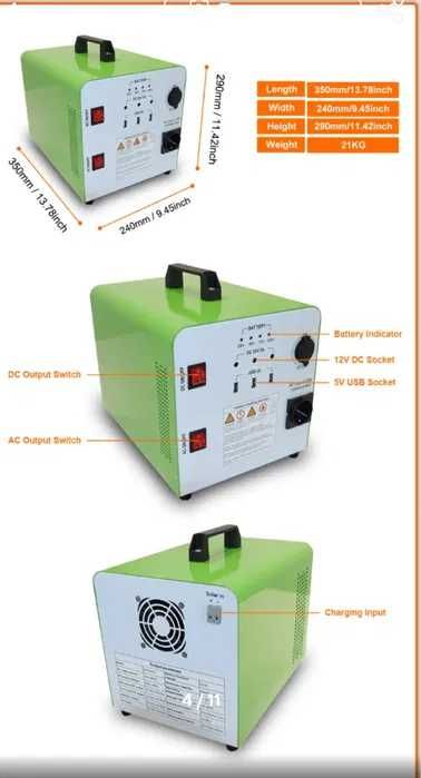 Зарядная станция JSDSolar LiFePo4 ДБЖ PowerBank 24V50Ah 1280 Wh 1.3кВт