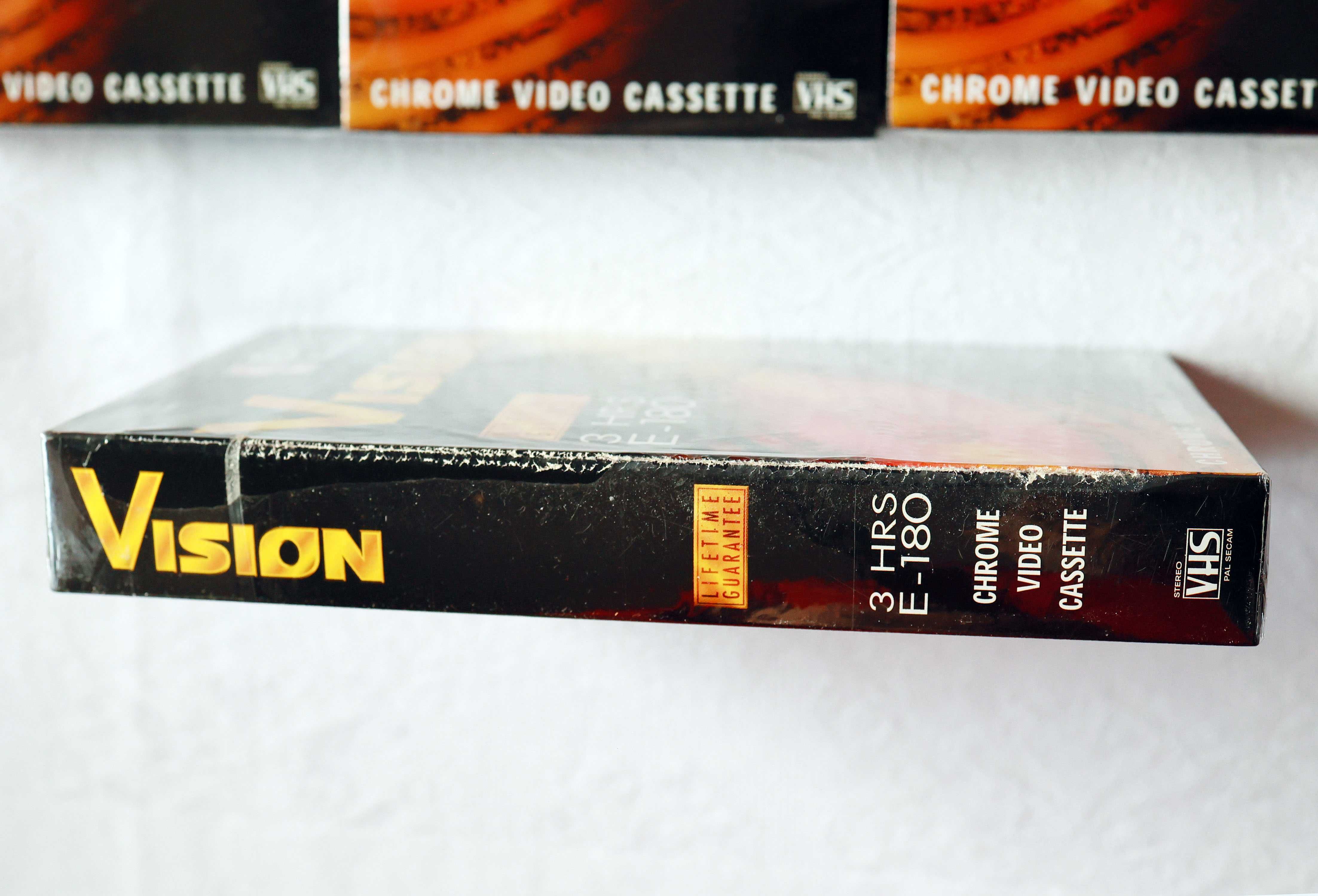 4x Kaseta VHS * BASF/Emtec VISION *E-180* Nowe KASETY stan BDB *Tanio!