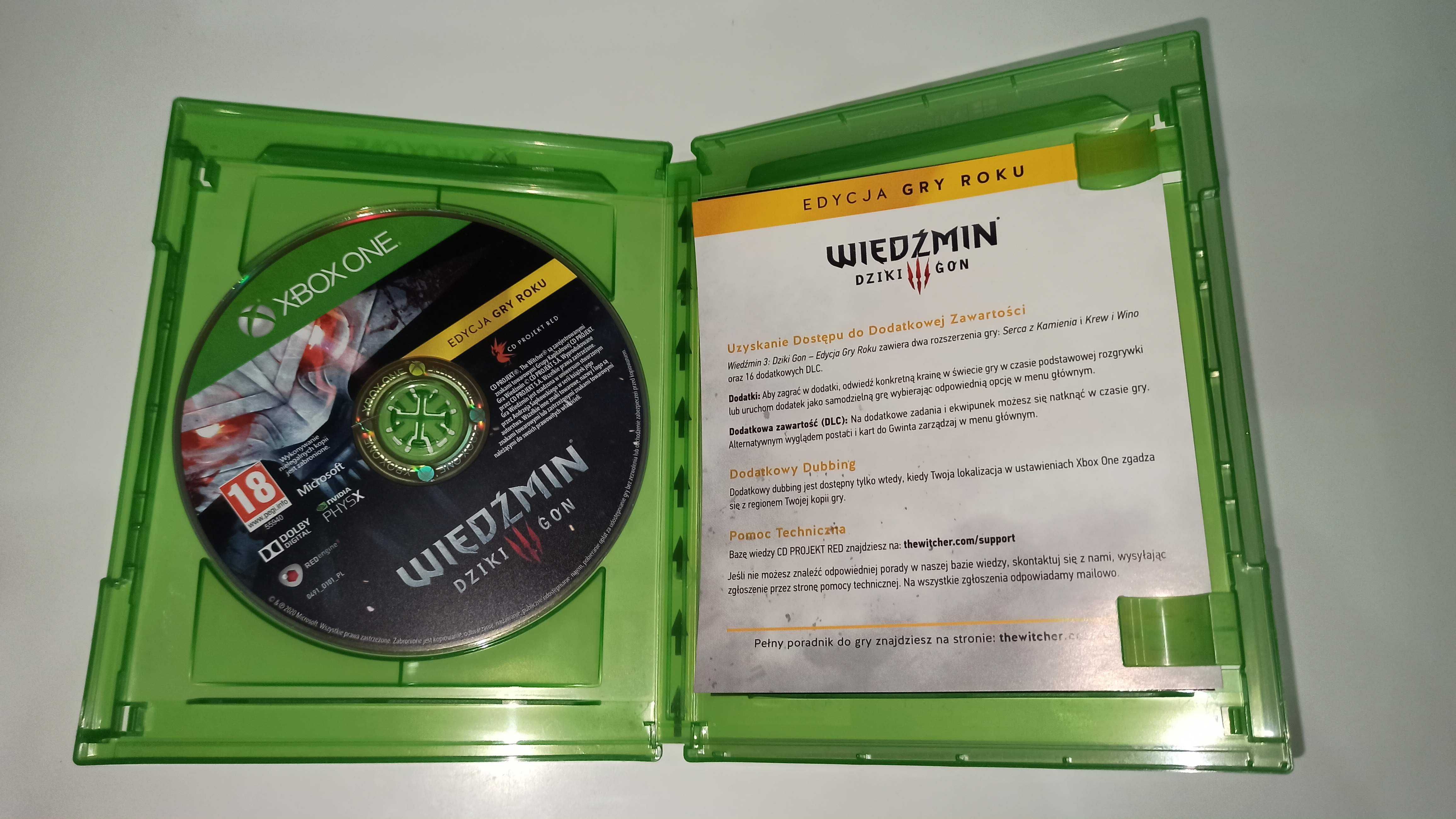 xbox one WIEDŹMIN 3 + Serce z Kamienia+Krew i Wino PL mówią po polsku