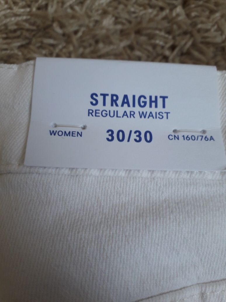 H&M nowe spodnie damskie białe straight