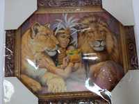Картина  Жінка і два леви
