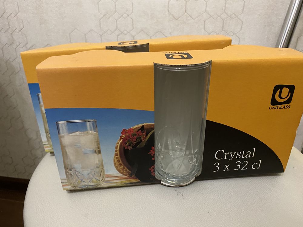 Стакан стакани стаканы Набор стаканов UniGlass Crystal Болгария 320мл
