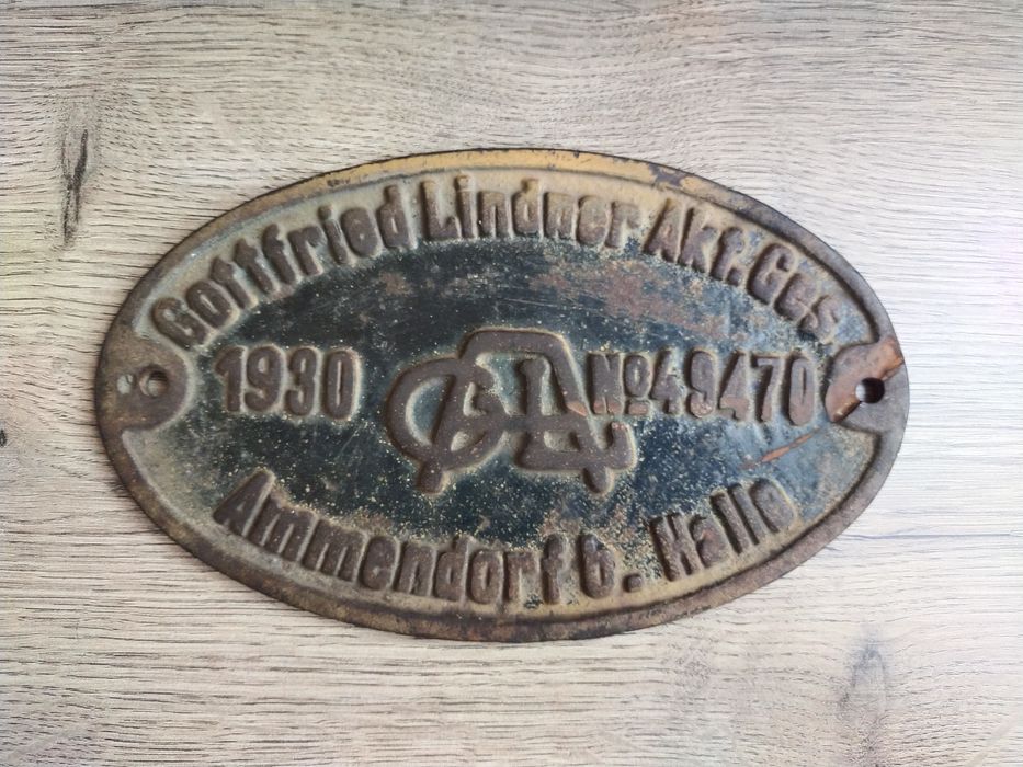 Табличка Gottfried Lindner 1930