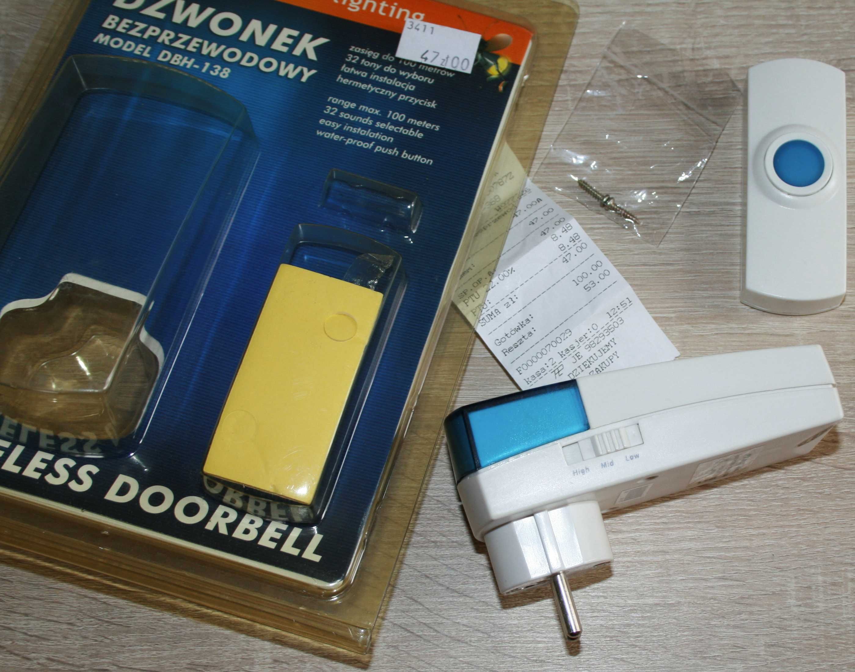 dzwonek bezprzewodowy Apollo Lighting model DBH-138