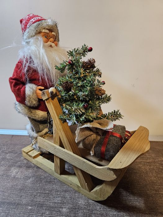 Mikołaj na saniach ozdoba