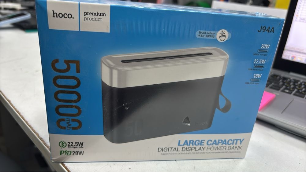 павербанк HOCO J94A 50000MAH | 2USB/2TYPE-C, PD/QC, 22.5W/5A