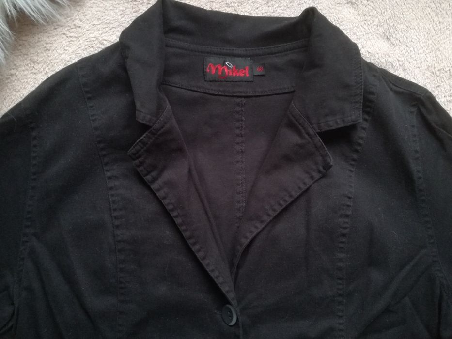 Czarna marynarka żakiet garnitur Mikel rozmiar 46 XXXL vintage