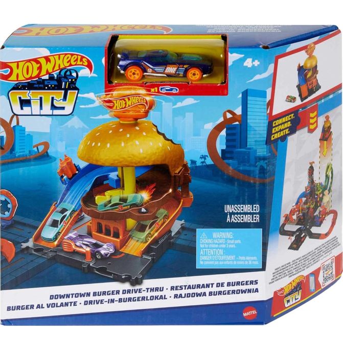 Hot Wheels City Burger Drive-Thru Playset Хот вілс бургер