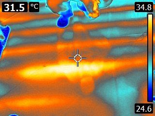 Тепловизор. Поиск утечек жидкостей из труб разного назначения.