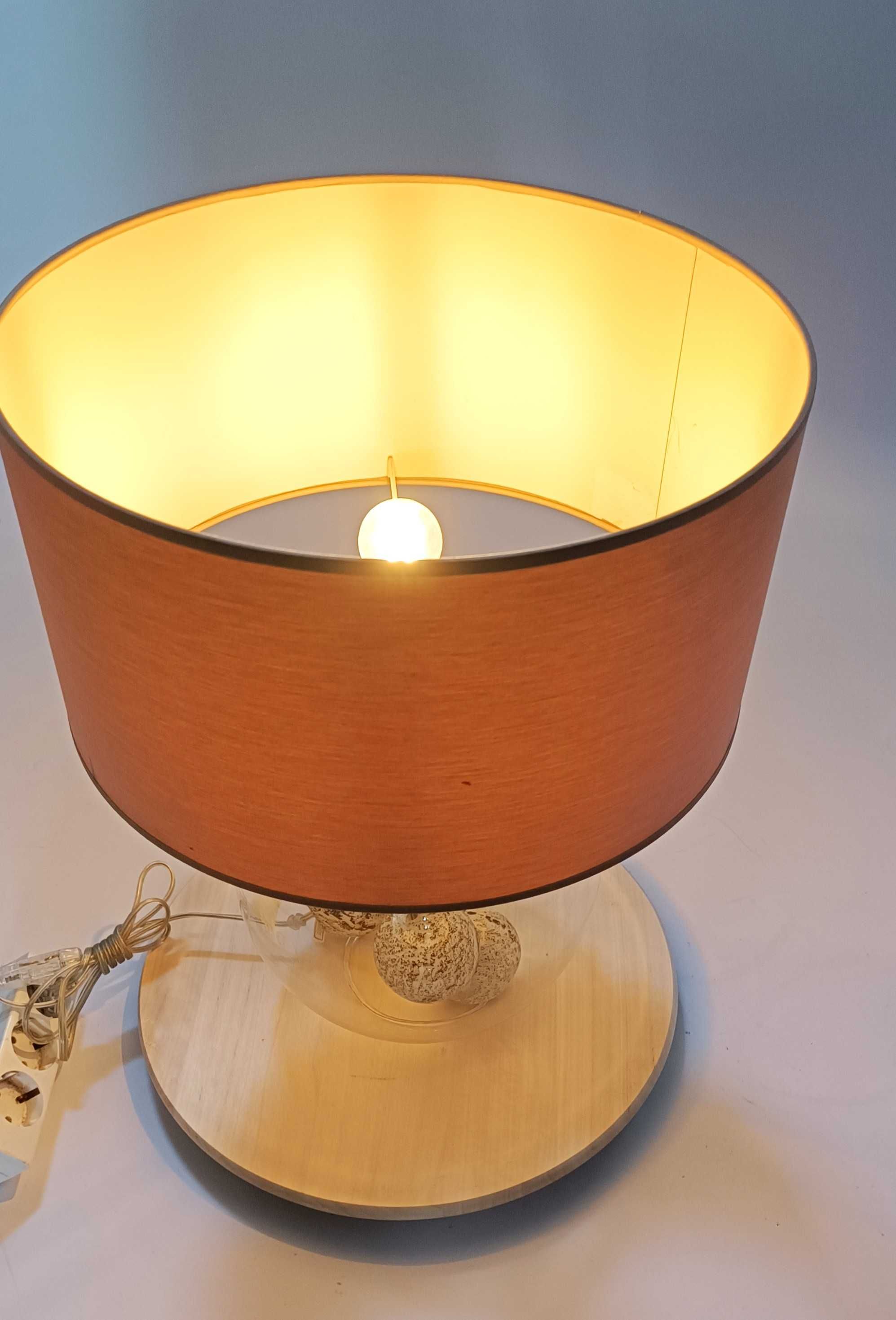 Base de Candeeiro em vidro com pequenas bolas Volcano Branco