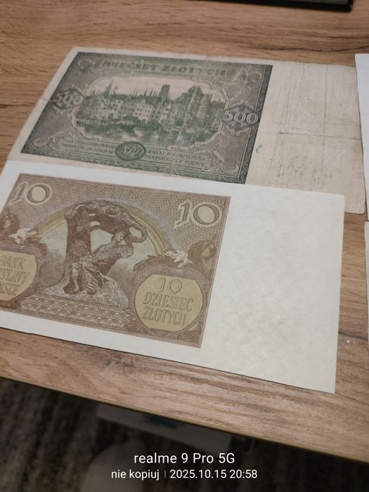 Zestaw banknotów polsich