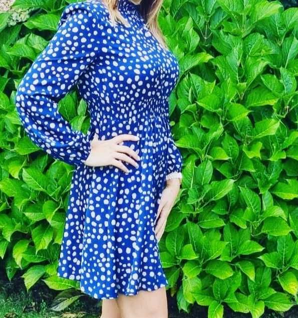 Vestido curto azul