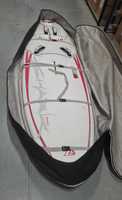 Zestaw windsurfing 160l SHARK + 2 żagle, trapez - gotowy do pływania