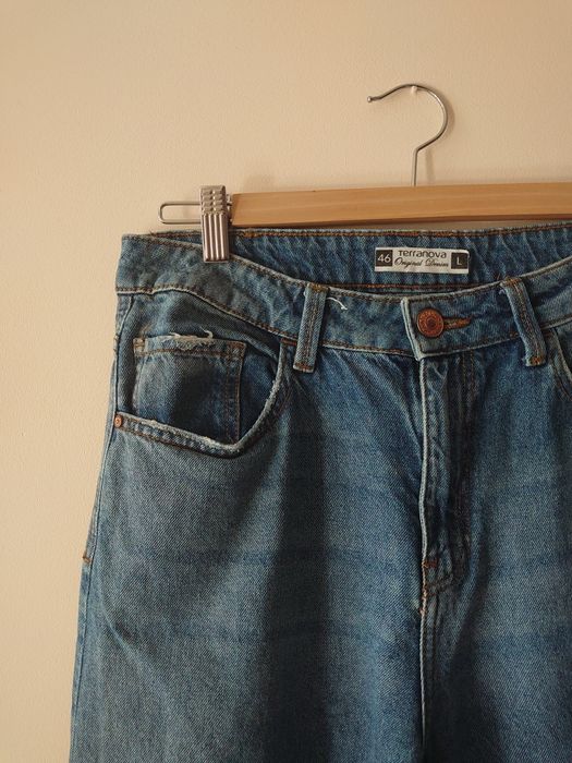 Spodnie mom jeans bawełna