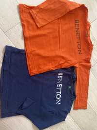 Dwie koszulki z długim rękawem Benetton 100