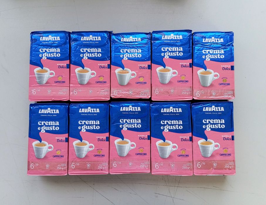 Lavazza Crema e Gusto Dolce 250g Kawa Mielona 10 szt.