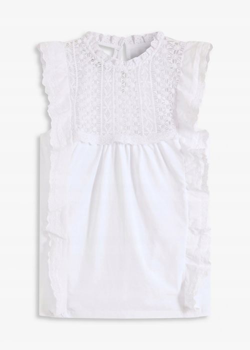 B.P.C top biały z ażurowym wzorem bawełniana ^48/50