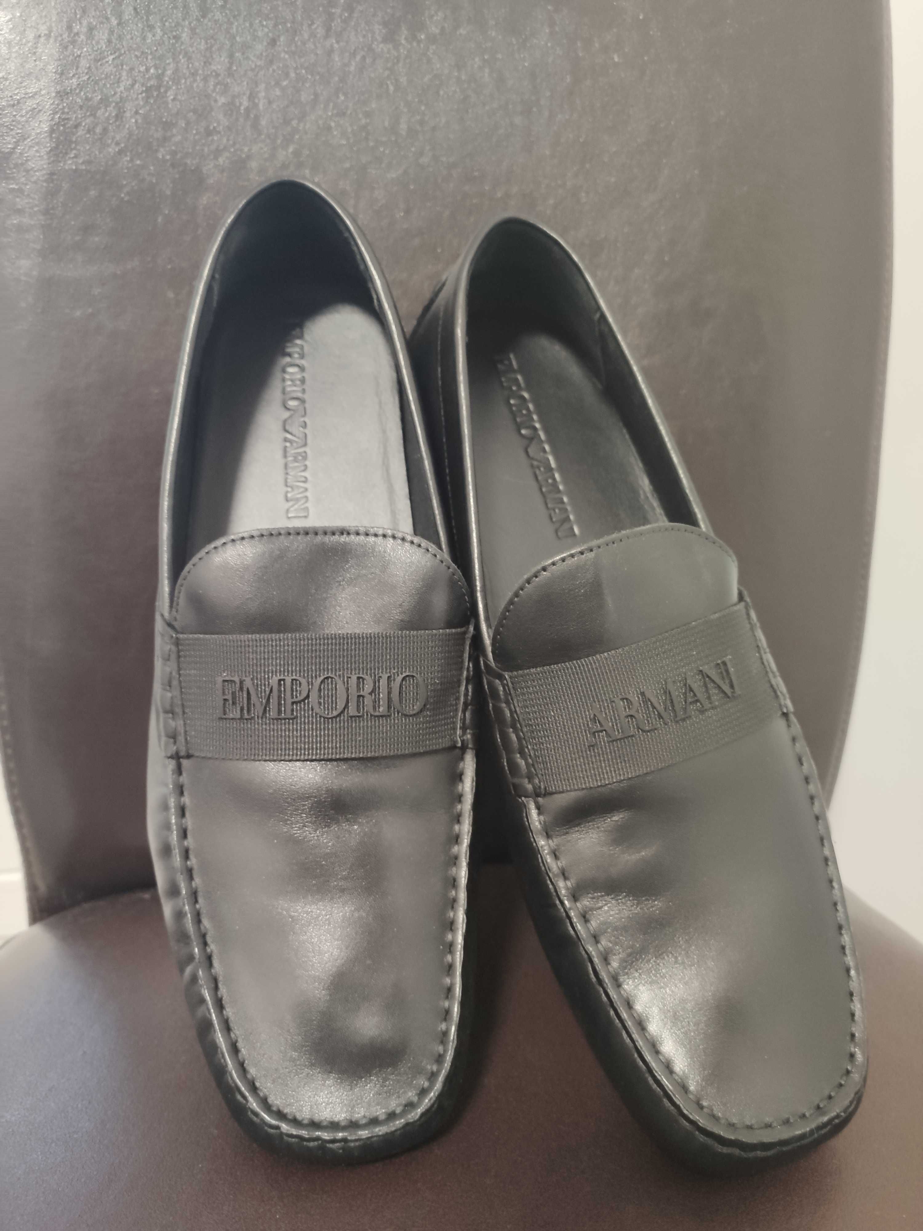 нові шкіряні мокасини Emporio Armani 46р.