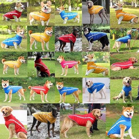 Kurtka dla psa, ciepła kamizelka, ubranie dla zwierząt, 6XL, czerwona