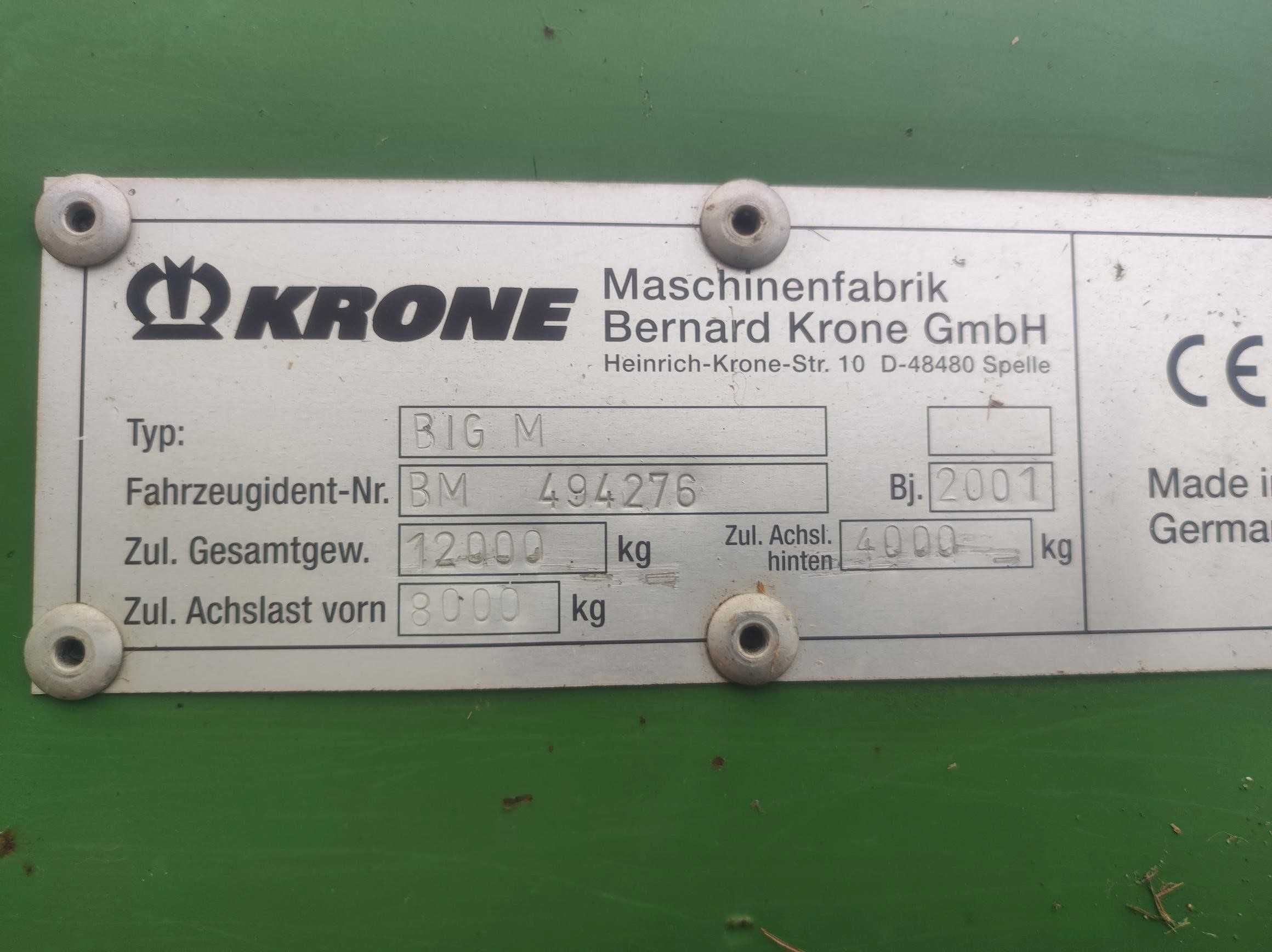 Kosiarka samojezdna KRONE BIG M