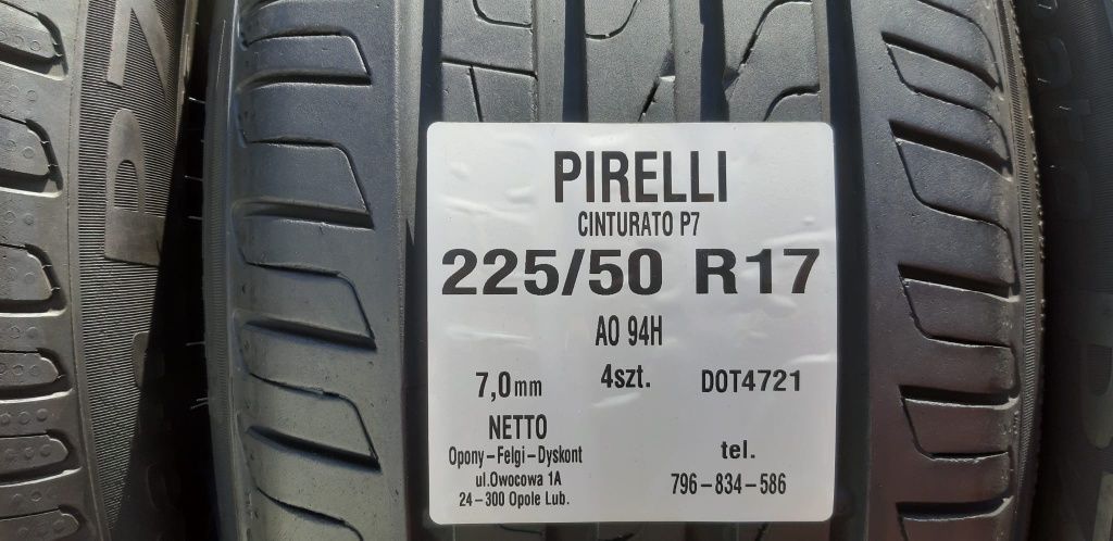 Opony Pirelli 225 50 R17