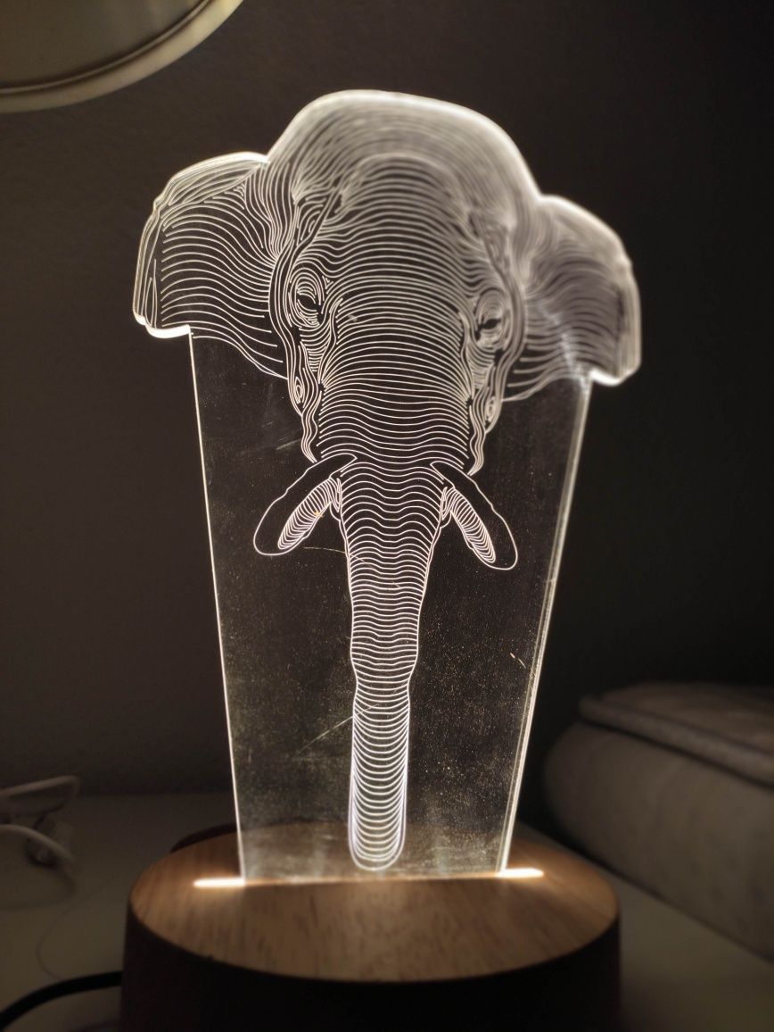 Luz de presença / candeeiro elefante
