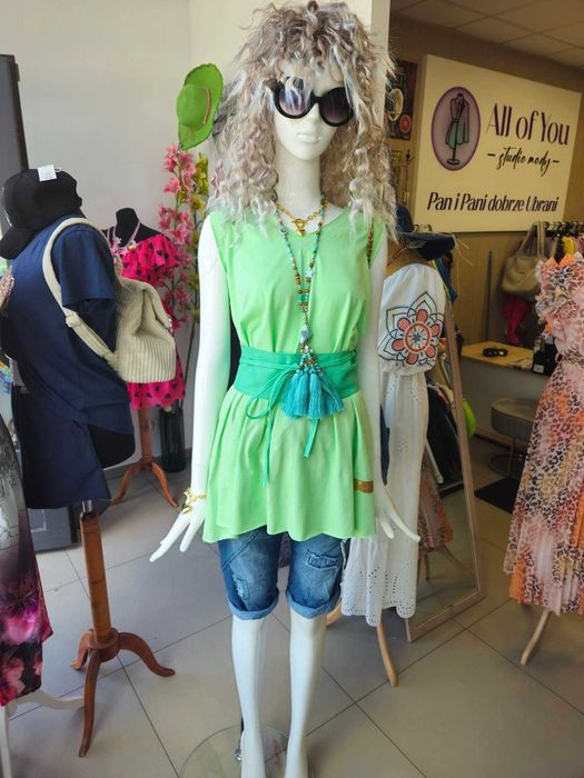Koszulka, tunika pistacja Laki Couture Uni !!!