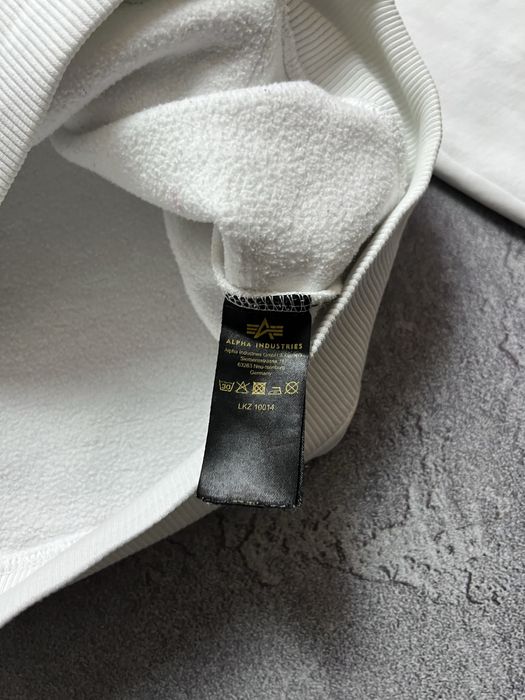 Худи Alpha Industries  белое legit размер M-L , Lacoste