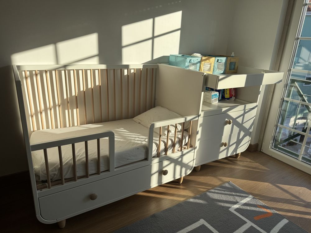 Cama berço bebé + trocador IKEA